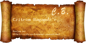 Czitrom Bagamér névjegykártya